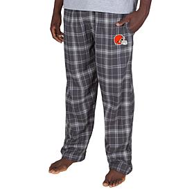Officially Licensed Men's Plaid Flannel Pant by Concept Sports- Browns