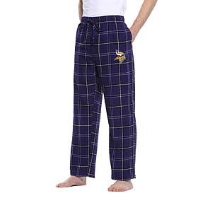 Officially Licensed Men's Plaid Flannel Pant, Concept Sports - Vikings