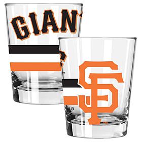 Officially Licensed MLB 15 oz. Old Fashioned Glass 2-pack - Giants