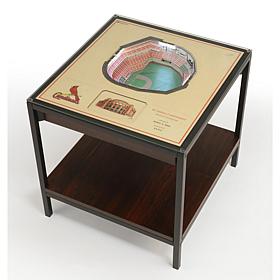 Officially Licensed MLB 25-Layer StadiumViews End Table-SL. Cardinals
