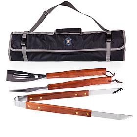 Officially Licensed MLB 3-Piece BBQ Tote & Grill Set - Houston Astros