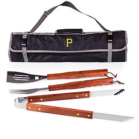 Officially Licensed MLB 3-Piece BBQ Tote & Grill Set - Pittsburgh