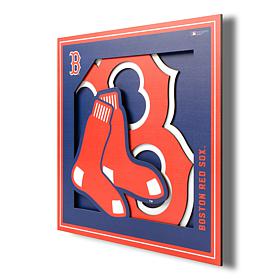 Officially Licensed MLB 3D Logo Series 12 x 12 Wall Art-Boston Red Sox