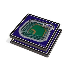 Officially Licensed MLB 3D StadiumViews Coaster Set - Colorado Rockies