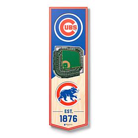 Officially Licensed MLB 6" x 19" 3D Stadium Banner - Chicago Cubs 