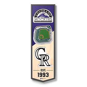 Officially Licensed MLB 6" x 19" 3D Stadium Banner - Colorado Rockies