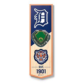 Officially Licensed MLB 6" x 19" 3D Stadium Banner - Detroit Tigers