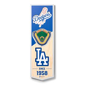 Officially Licensed MLB 6 x 19" 3D Stadium Banner- Los Angeles Dodg...