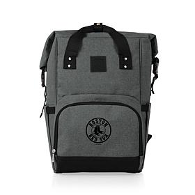 Officially Licensed MLB Boston On The Go Roll-Top Cooler Backpack