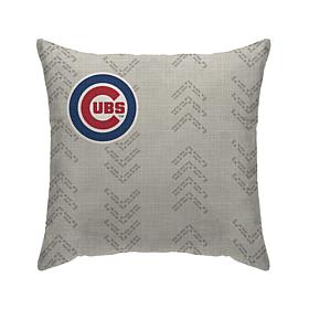 Officially Licensed MLB Chevron Duck Cloth Décor Pillow - Cubs