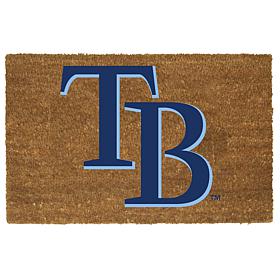 Officially Licensed MLB Colored Logo Door Mat - Rays