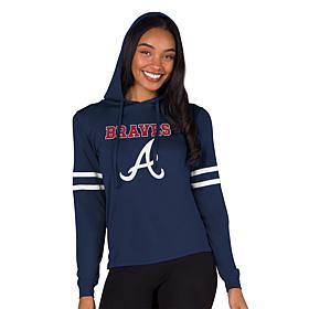Officially Licensed MLB Concepts Sport Braves Ladies' Hooded Top  