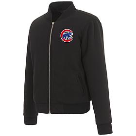 Officially Licensed MLB Cubs Ladies Jacket w Fleece & Nylon Sides