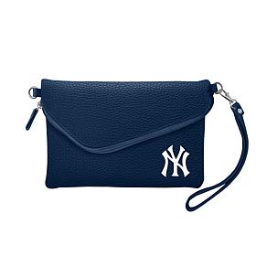 Officially Licensed MLB Fold Over Crossbody Purse - New York Yankees