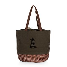 Officially Licensed MLB LA Angels Canvas and Willow Basket Tote