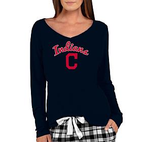 Officially Licensed MLB Ladies Marathon Long Sleeve Top - Cleveland