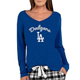 Officially Licensed MLB Ladies Marathon Long Sleeve Top - Dodgers