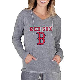 Officially Licensed MLB Mainstream Ladies L/S Hooded Top - Red Sox