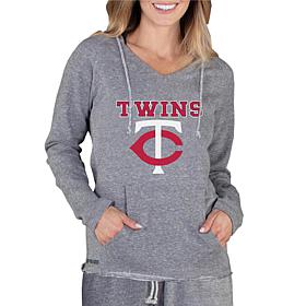 Officially Licensed MLB Mainstream Ladies L/S Hooded Top - Twins