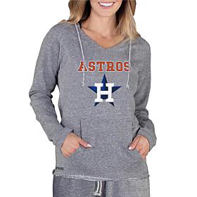 Officially Licensed MLB Mainstream Ladies L/S Hooded Top - Astros