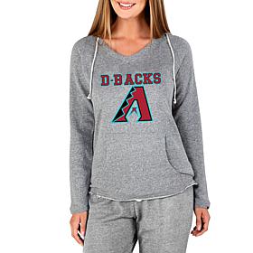 Officially Licensed MLB Mainstream Ladies L/S Hooded Top- Diamondbacks
