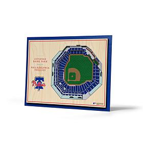 Officially Licensed MLB Phillies 5-Layer StadiumViews 3-D Wall Art