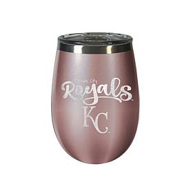Officially Licensed MLB Rose Gold Wine Tumbler - Kansas City Royals
