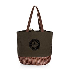 Officially Licensed MLB Seattle Mariners Canvas and Willow Basket Tote