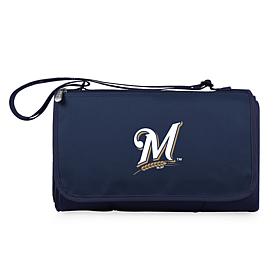 Officially Licensed MLB Tote Outdoor Picnic Blanket - Milwaukee