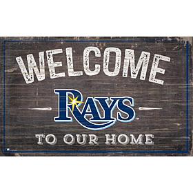 Officially Licensed MLB Welcome to our Home Sign - Tampa Bay Rays