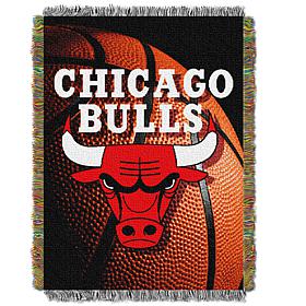Officially Licensed NBA "Photo Real" Woven Tapestry Throw - Bulls 