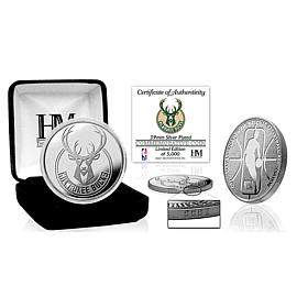 Officially Licensed NBA Silver Mint Coin - Milwaukee Bucks