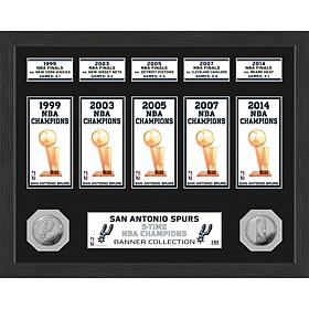 Officially Licensed NBA Spurs Banner Bronze Coin Photo Mint