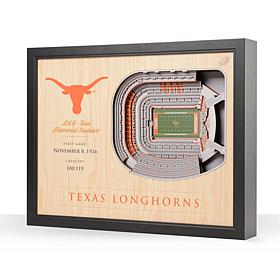 Officially Licensed NCAA 25-Layer StadiumViews 3D Wall Art - Texas
