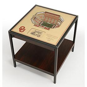 Officially Licensed NCAA 25-Layer StadiumViews End Table - Oklahoma