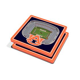 Officially Licensed NCAA 3-D Stadium Views Coaster Set - Auburn Tigers