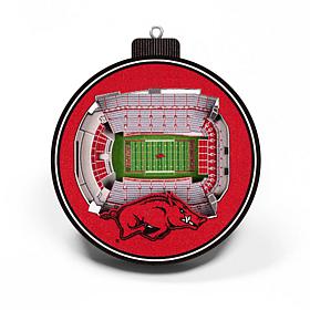 Officially Licensed NCAA 3D StadiumView Ornament 2-pack - Arkansas