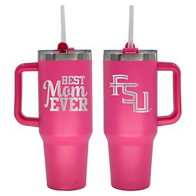 Officially-Licensed NCAA  40oz Best Mom Ever Pink Tumbler, FSU