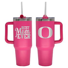 Officially-Licensed NCAA  40oz Best Mom Ever Pink Tumbler, Oregon
