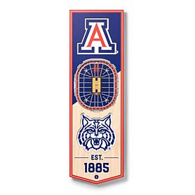 Officially Licensed NCAA 6 x 19" 3-D Stadium Banner - Arizona Wildcats