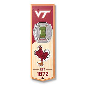 Officially Licensed NCAA 6" x 19" 3D Stadium Banner - Hokies
