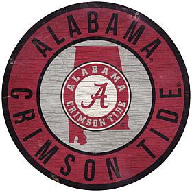 Officially Licensed NCAA Alabama 12" Wood Circle