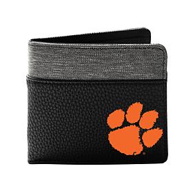 Officially Licensed NCAA Clemson Tigers Pebble BiFold Wallet