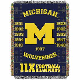 Officially Licensed NCAA Commemorative Throw - Michigan