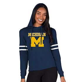 Officially Licensed NCAA Concepts Sport Michigan Ladies' Hood Top