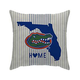 Officially Licensed NCAA Florida Gators Home State Duck Cloth Pillow