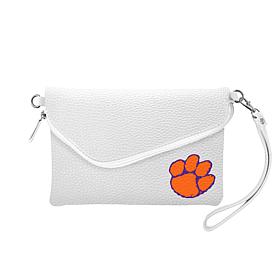Officially Licensed NCAA Fold Over Crossbody Purse - Clemson Tigers