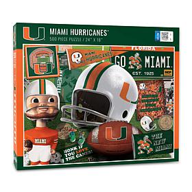 Officially Licensed NCAA Miami Hurricanes Retro 500-Piece Puzzle