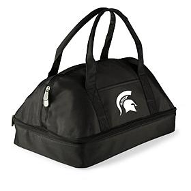 Officially Licensed NCAA Michigan State Spartans Black Casserole Tote