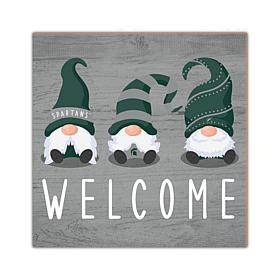 Officially Licensed NCAA Michigan State University Welcome Gnomes Sign